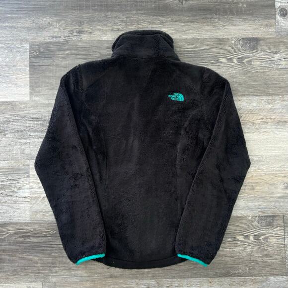 The North Face Osito 2 Black Teal Women XS Full Zip Fuzzy Fleece Jacket Gorpcore - Picture 2 of 9